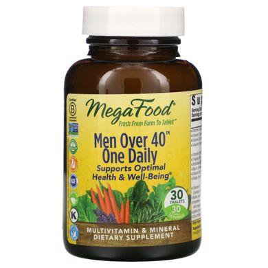 Мультивітаміни для чоловіків 40+ MegaFood (Men Over 40 One Daily) 30 таблеток