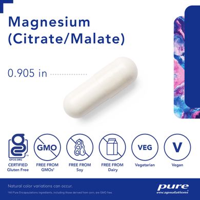 Магній Цитрат Малат Pure Encapsulations (Magnesium Citrate Malate) 90 капсул