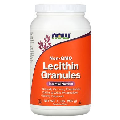 Лецитин гранули без ГМО Now Foods (Lecithin Granules) 907 г