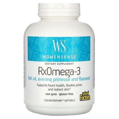 Омега3, формула для жінок, RxOmega-3, Natural Factors, 120 капсул