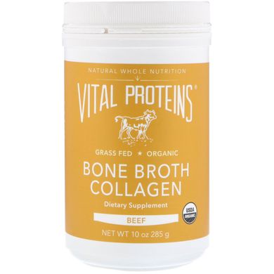 Органічний колаген з кісткового бульйону, яловичина, Vital Proteins, 10 унц (285 г)