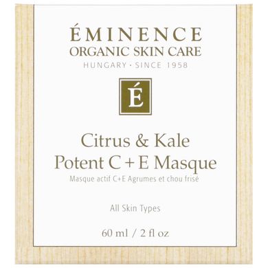 Сильна цитрусова і капустяна маска C + E, Eminence Organics, 2 рідких унції (60 мл)