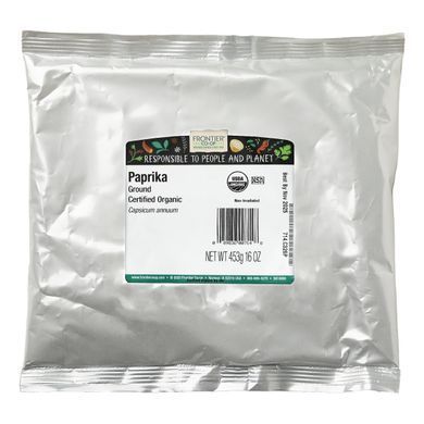 Органическая молотая паприка, Frontier Natural Products, 16 унций (453 г) купить в Киеве и Украине