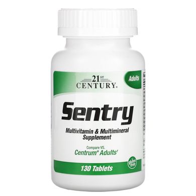 Sentry, мультивітамінна та мультимінеральна добавка, 21st Century, 130 таблеток