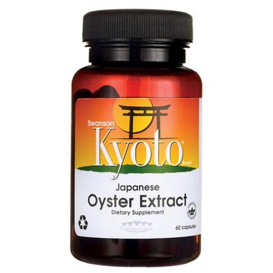 100% натуральний екстракт японської устриці, 100% Natural Japanese Oyster Extract, Swanson, 500 мг, 60 капсул