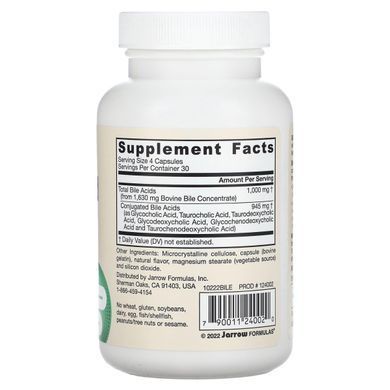 Bile Acids Jarrow Formulas (Bile Acid Factors) 120 capsules