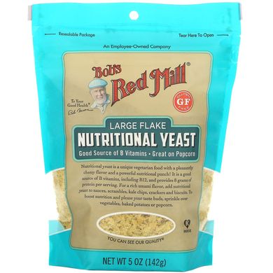 Дріжджі харчові без глютену Bob's Red Mill (Large Flake Nutritional Yeast Gluten Free) 142 г