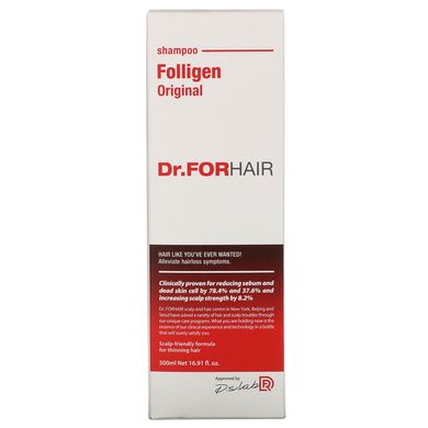 Шампунь Folligen, DrForHair, 16,91 рідкої унції (500 мл)