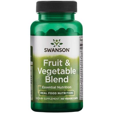 Фруктово-овочева суміш, Fruit & Vegetable Blend, Swanson, 60 капсул