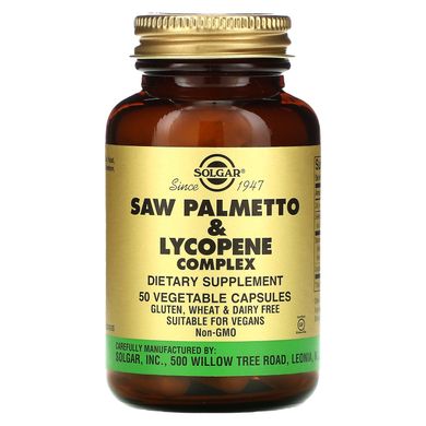 Со Пальметто c лікопіном Solgar (Saw Palmetto And Lycopene) 50 мг / 4 мг 50 капсул