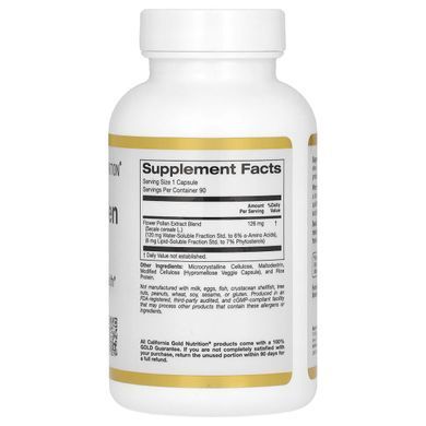 Екстракт квіткового пилку Грамінекс California Gold Nutrition (Graminex Flower Pollen Extract) 90 рослинних капсул