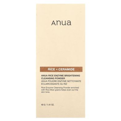 Anua, Rice Enzyme Brightening Cleansing Powder, Rice + Ceramide, 1.41 oz (40 g)