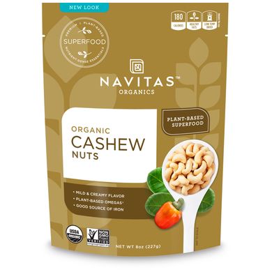 Горіхи кеш'ю органік Navitas Organics (Cashew Nuts) 227 г