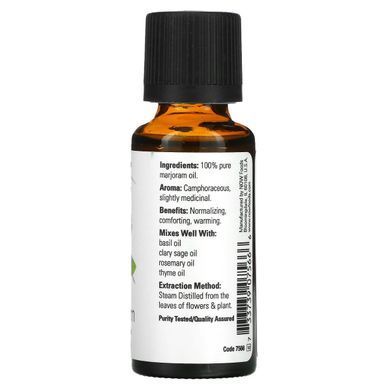 Масло майорана эфирное Now Foods (Marjoram Oil) 30 мл купить в Киеве и Украине