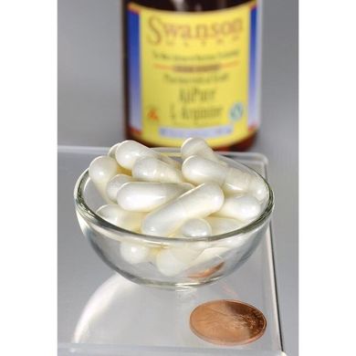 L-Аргінін, AjiPure L-Arginine, Pharmaceutical Grade, Swanson, 500 мг, 60 капсул