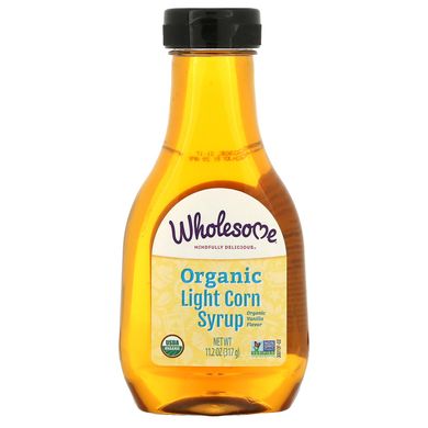 Легкий органічний кукурудзяний сироп, аромат ванілі, Wholesome Sweeteners, Inc, 11,2 унцій (317 г)