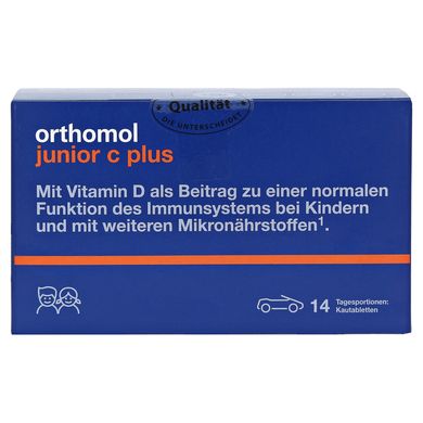 Orthomol Junior C Plus, Ортомол Джуниор С Плюс 14 дней (жевательные таблетки) купить в Киеве и Украине