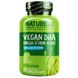 ДГК Омега-3 из водорослей для веганов NATURELO (Vegan DHA Omega-3 from Algae) 800 мг 60 капсул фото
