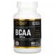 BCAA Амінокислоти з розгалуженим ланцюгом без глютену California Gold Nutrition (BCAA AjiPure Branched Chain Amino Acids) 500 мг 60 вегетаріанських капсул фото