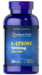 Л-лизин Puritan's Pride (L-Lysine) 1000 мг 250 капсул купить в Киеве и Украине