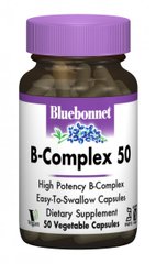 Комплекс B-50 Bluebonnet Nutrition (B-Complex 50) 50 капсул купить в Киеве и Украине