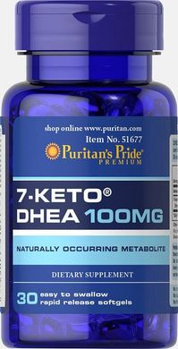 Харчова добавка ДГЕА 7-Keto®, 7-Keto® DHEA, Puritan's Pride, 100 мг, 30 капсул