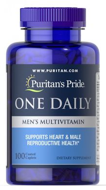 Чоловічі полівітаміни One Daily, One Daily Men's Multivitamin, Puritan's Pride, 100 таблеток