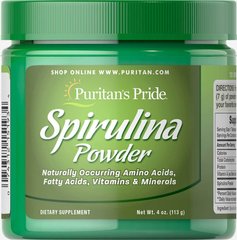 Спіруліна порошок, Spirulina Powder, Puritan's Pride, 113 г