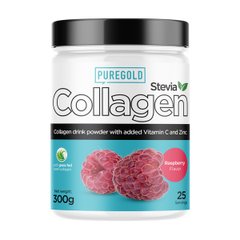 Коллаген із Стевією Малина Pure Gold (Collagen Stevia Raspberry) 300 г