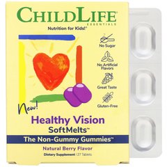 Дитячий комплекс для здорового зору ChildLife (Healthy Vision SoftMelts) 27 жувальних цукерок з ягідним смаком