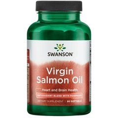 Лососева олія, Virгin Salmon Oil, Swanson, 105 г, 90 капсул