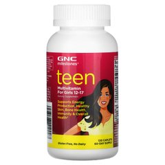 GNC, Milestones, мультивітаміни для підлітків, для дівчаток 12-17 років, 120 капсул