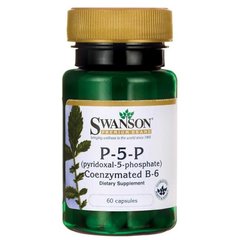 П-5-П (піридоксаль-5-фосфат), P-5-P (Pyridoxal-5-Phosphate), Swanson, 20 мг, 60 капсул