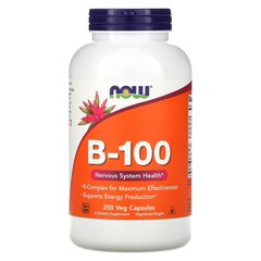 Витамин B-100 Now Foods (Vitamin B-100) 250 вегетарианских капсул купить в Киеве и Украине