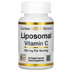 Витамин C липосомальный California Gold Nutrition (Liposomal Vitamin C) 250 мг 60 растительных капсул купить в Киеве и Украине