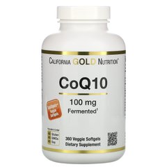 Коэнзим Q10 California Gold Nutrition (CoQ10) 100 мг 360 овощных мягких капсул купить в Киеве и Украине