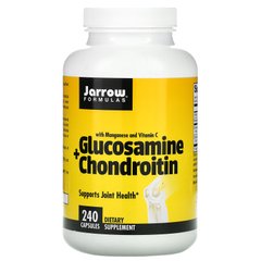 Глюкозамін Хондроїтин з марганцем і вітаміном C Jarrow Formulas (Glucosamine Chondroitin with Manganese and Vitamin C) 240 капсул