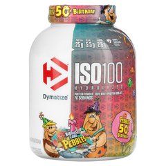 ISO100 гідролізований 100% ізолят сироваткового протеїну, торт до дня народження, Dymatize Nutrition, 2,3 кг
