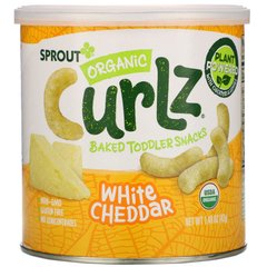 Curlz, білий чедер, Sprout Organic, 1,48 унц (42 г)