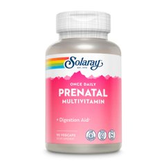 Once Daily Prenatal Multi-Vita - 90 vcaps Solaray купить в Киеве и Украине