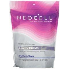 Beauty Bursts, вишуканий колаген, м'які жувальні таблетки, супер фруктовий пунш, Neocell, 60 м'яких жувальних таблеток