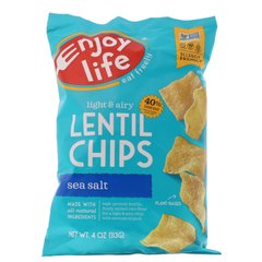 Light, Airy Lentil Chips, морська сіль, Enjoy Life Foods, 4 унції (113 г)