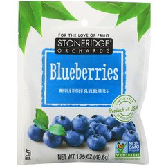 Сушеная черника Stoneridge Orchards (Whole Dried Blueberries) 49,6 г купить в Киеве и Украине