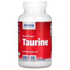 Таурин, Taurine, Jarrow Formulas, 1000 мг, 100 капсул купить в Киеве и Украине