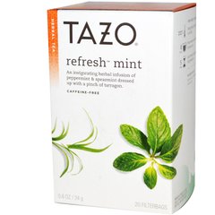 Травяной мятный чай без кофеина, Tazo Teas, 20 фильтр-пакетиков, 0.8 унций (24 г) купить в Киеве и Украине