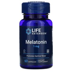Мелатонин, Melatonin, Life Extension, 1 мг, 60 капсул купить в Киеве и Украине