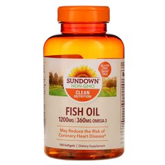 Риб'ячий жир Sundown Naturals (Fish Oil) 1200 мг 100 капсул