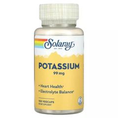 Калий Solaray (Potassium) 99 мг 100 вегетарианских капсул купить в Киеве и Украине