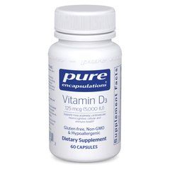Витамин Д3 Pure Encapsulations (Vitamin D3) 5000 МЕ 60 капсул купить в Киеве и Украине