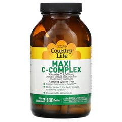 Макси C комплекс Country Life (Maxi C Complex) 180 таблеток купить в Киеве и Украине